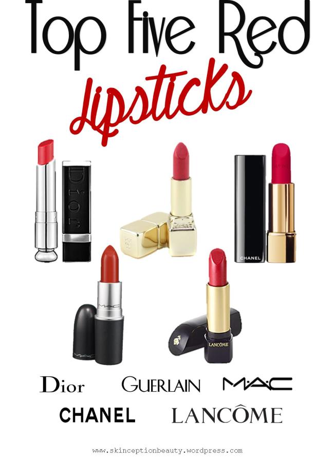 top five red lipsticks